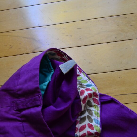 Boden Purple Cropped Pants Size 10R - Picture 5 of 8